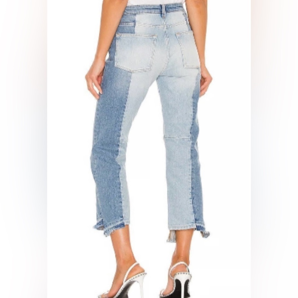 AllSaints Kim Two Toned Asymmetrical Hem Jeans - Picture 2 of 8